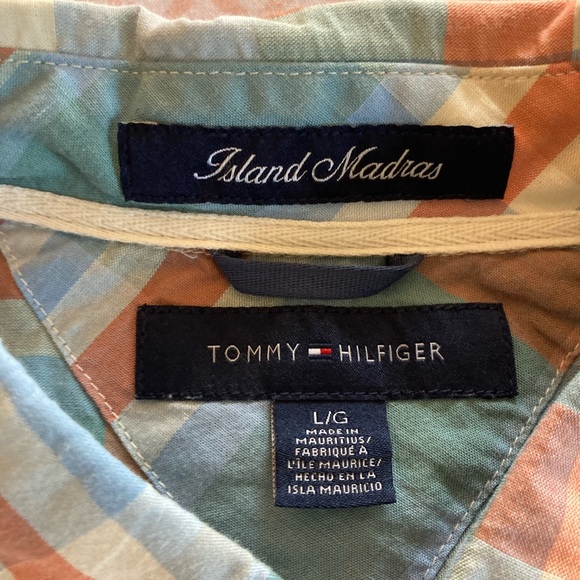 Tommy Hilfiger Island Madras button-down shirt, size large - Picture 2 of 6